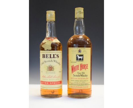 Wines & Spirits - 1 litre bottle White Horse scotch whisky together with a 75cl bottle Bell's scotch whisky (2)   Condition: 