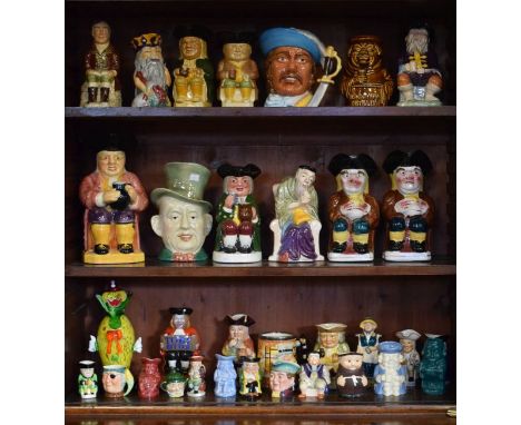 Large collection of various toby and character jugs by Beswick, Shorter's, Melba Ware, Wood & Sons etc   Condition: 