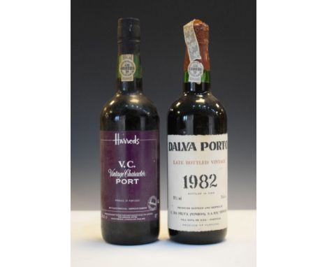 Wines & Spirits - One bottle of Dalva Porto 1982 Late Bottled Vintage Port together with a bottle of Harrods Vintage Characte