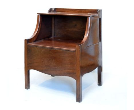 George III mahogany converted commode standing on square supports   Condition: 