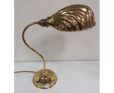 Unusual Brass Bankers Lamp