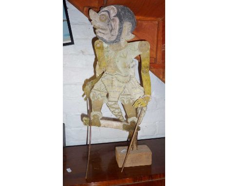 Balinese painted shadow puppet