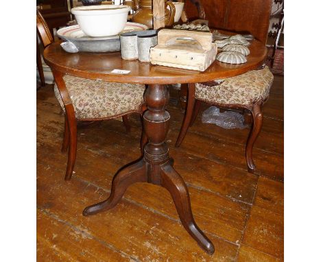 Georgian oak tilt top tripod table