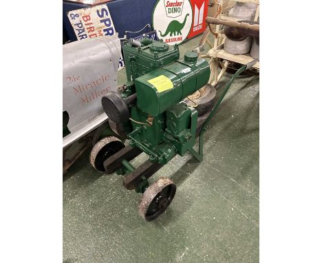Lister D602 stationary engine with two-handled trolley