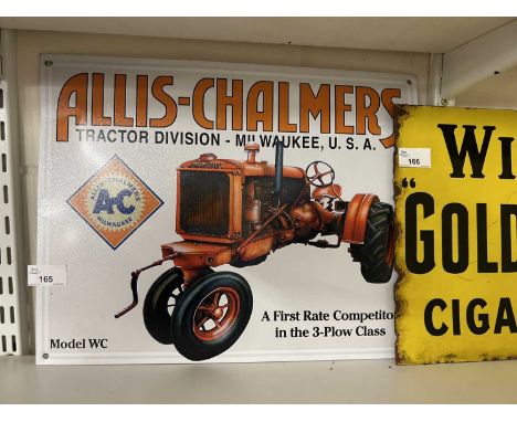 Reproduction thin metal sign 'Allis Chalmers Tractor Division'