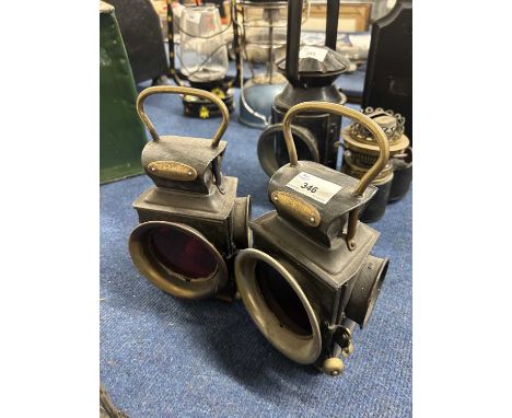 Pair of small vintage lamps by Powell &amp; Hanmer Ltd, Birmingham, model no 515
