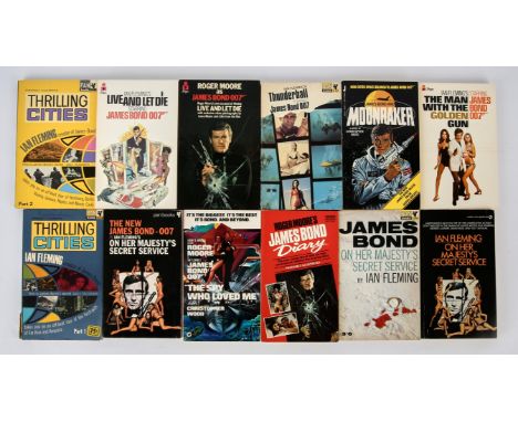 James Bond  FLEMING (Ian). and others. Twelve US. and UK. paperback books, first and later printings, 12mo, published by Pan 