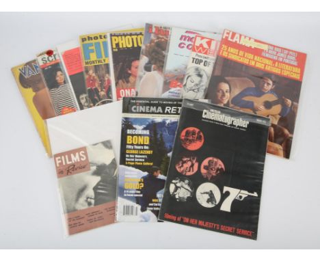 James Bond: Collection of 1960s vintage magazines from the On Her Majestys Secret Service release period,including Vanidades,