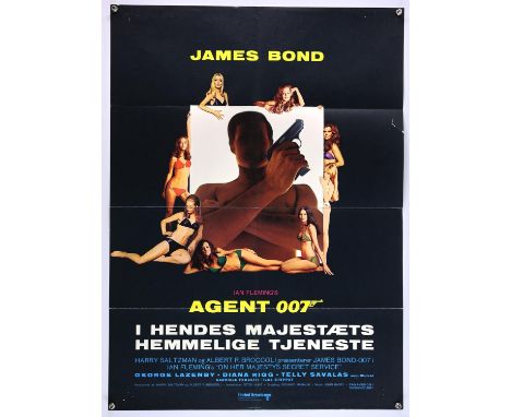 James Bond: On Her Majestys Secret Service (Agent 007  I Hendes Majestaets Hemmelige Tjeneste) (1969) Danish one-sheet film p