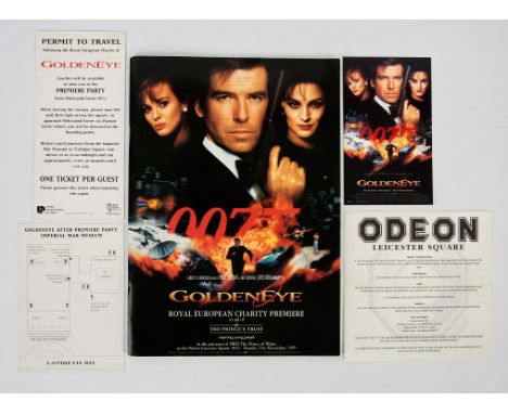 AMENDED DESCRIPTION James Bond - Goldeneye, Premiere brochure with tickets, includes: one ticket; one car sticker for parking