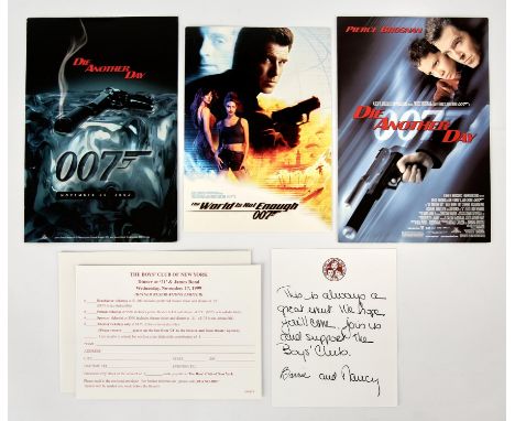 James Bond: Boys Club of New York Invites / Tickets - The World is Not Enough Special Preview Ticket; Die Another Day Special