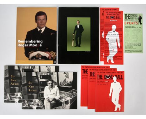 James Bond - related brochures and others, includes: Matthew Fielding, the Bond Ball brochure with tickets, menu, and leaflet