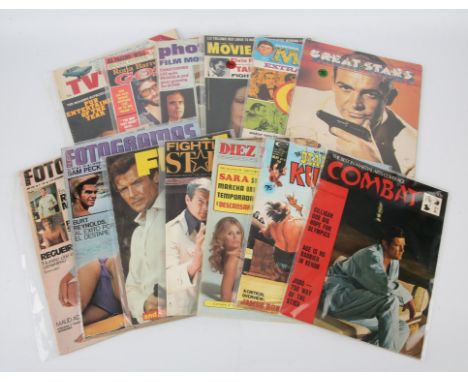 James Bond: Collection of 1970s vintage magazines from the The Man with the Golden Gun release period,including TV Times, Gos