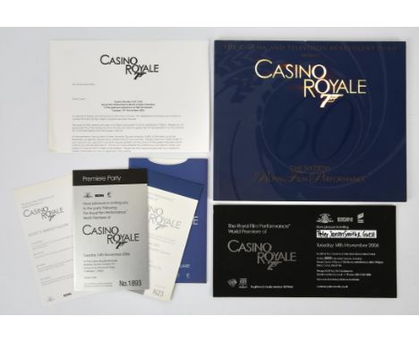 James Bond - Casino Royale, Premiere brochure (1080) with ticket; includes an after party invitation; directions to the party