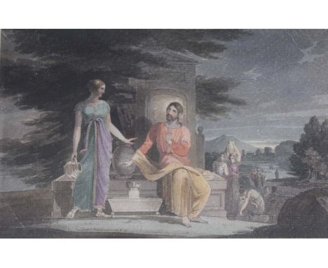 FIVE WATERCOLOURS AND DRAWINGS comprising works by or attributed to David Cox Jnr (mill), Henry William Bunbury (two figures)