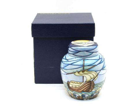 A Moorcroft tubeline decorated 'Winds of Change' jar and cover, designed by Rachel Bishop, bearing the date cypher for 2000, 