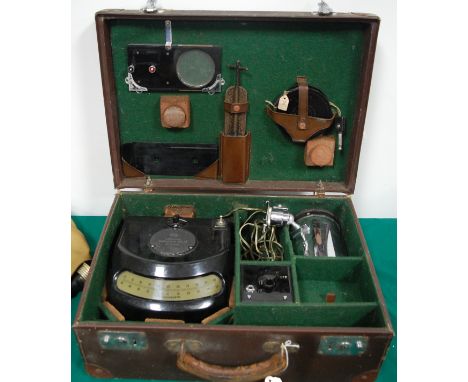 A Cambridge Instruments Co Ltd spot galvanometer, and accessories, cased