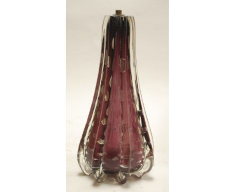 A Murano glass table lamp base