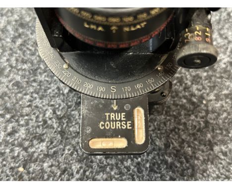 WW2 British RAF Air Ministry Astro Compass MKII Ref 6A/1174 O. Complete in original box of issue with ink inspection stamp to