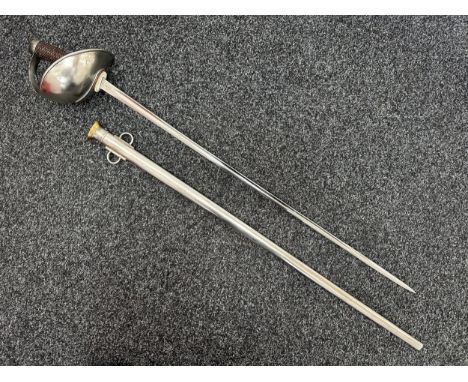 British 1908 Pattern Cavalry Troopers Sword with single edged fullered blade 885mm in length, marked "IP08" on spine of blade