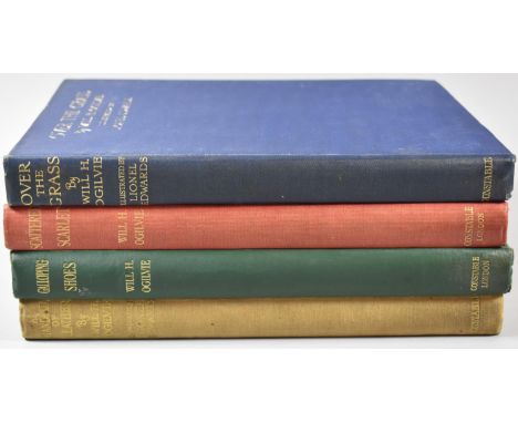 A Collection of Four Fox Hunting Volumes by William Ogilvie, A Handful of Leather (Published by Constable First Edition 1928)