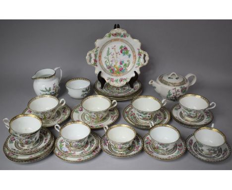 A Collection of Indian Tree China to Include Part Teaset to Comprise Ten Cups, Milk, Sugar, Six Saucers, Eight Side Plates et