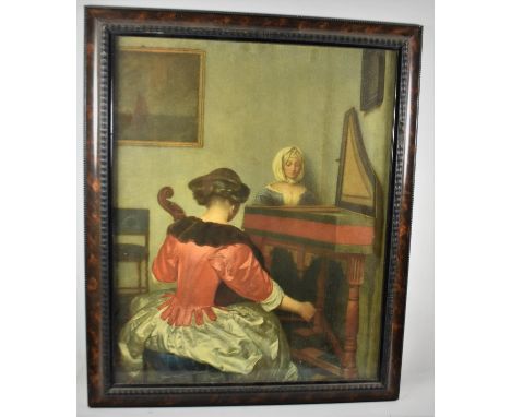 A Framed Coloured Print, "The Concert", After Gerhard Ter Borch, 44x55cm 