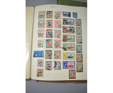 Three Utile Hinged Leaf Stamp Albums, C.1937 Containing Foreign and Commonwealth Stamps Arranged by Country 