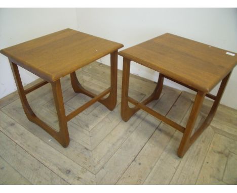 Pair of circa 1970's retro teak occasional tables
