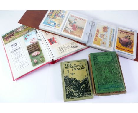 ALBUM CONTAINING IN EXCESS OF 160 REPRINTED VINTAGE ADVERTISING POSTCARDS, confectionary and homewares A COLLECTION OF BOOKMA