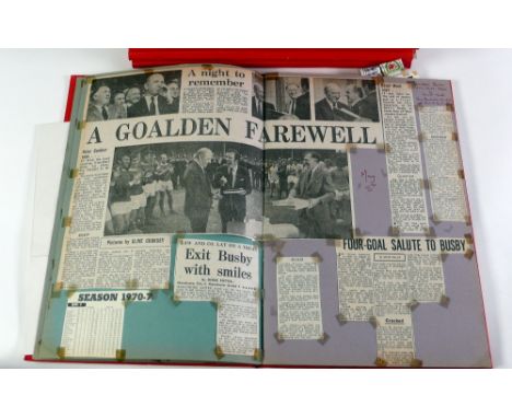 GEORGE BEST MEMORABILIA 1969-72, contained in Six Manchester United 'The Red Devils' scrap books, including; League Champions