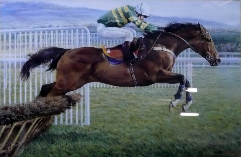 S.L. CRAWFORD ARTIST AND JOCKEY SIGNED LIMITED EDITION COLOUR PRINT