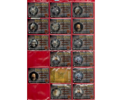 Collection of 16 Prismatic Foil Lord Of The Rings Topps Cards. Quiet Unusual collection. Good overall condition. Good conditi