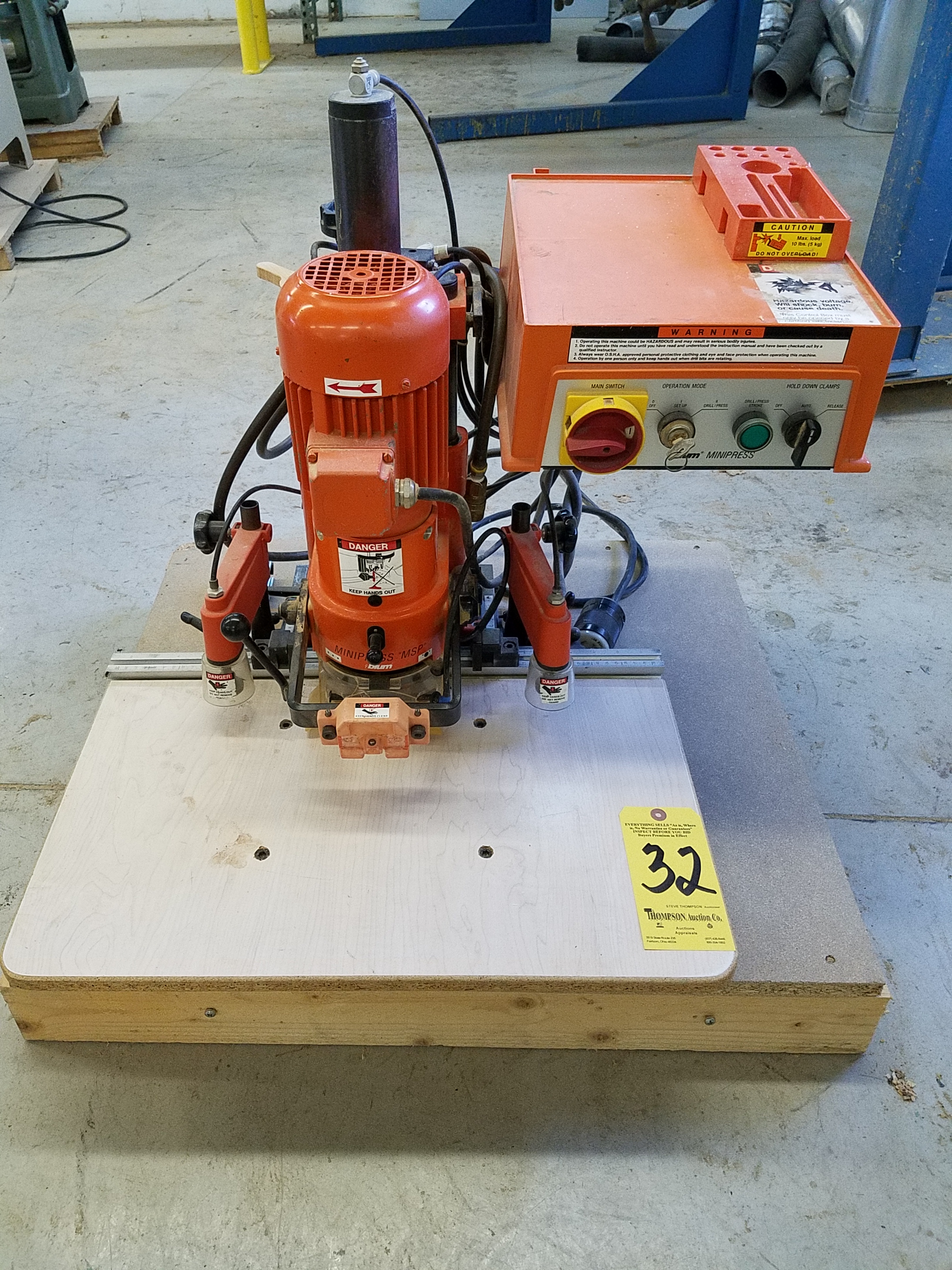 Blum Minipress MSP, Hinge Boring Machine, 23 in Guide Fence, 23 x 13 1/