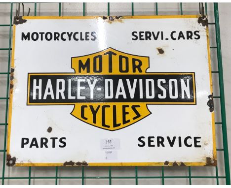 A Harley Davidson enamelled metal advertising sign 