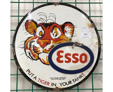 An Esso enamelled metal advertising sign 