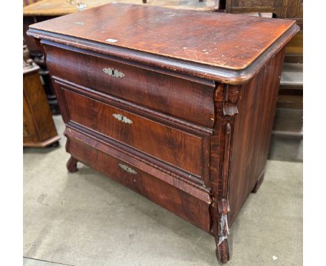 A 19th Century Biedermeier stained pine commode 