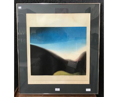 Alan Tinley, Arkengarthdale Revisited I, hand coloured etching, 76-90, signed in the margin, framed