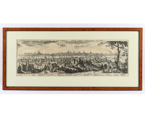 KONSTANTINOPEL, "Constantinopolis", Kupferstich, 21 x 70,5, von M.MERIAN, um 1640, R. 