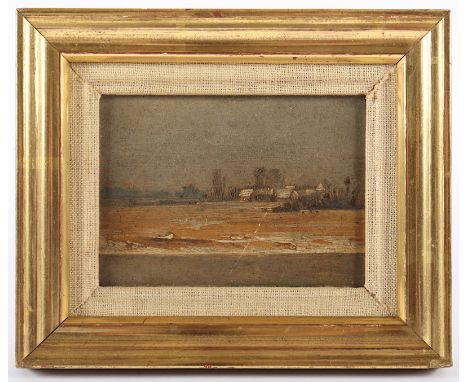 CLARENBACH, Max (1880-1952), "Am Niederrhein", Studie, Öl/Karton, 9 x 12, besch., R. 