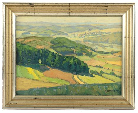 HOLLER, Alfred (1888-1954), "Eifellandschaft", Öl/Hartfaser, 33 x 43,5, R. 