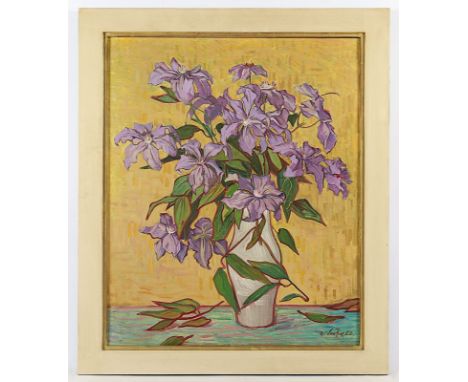 ESCHER, Anton (1895-1981), "Stilleben mit Clematis", Öl/Lwd., 76 x 62,5, unten rechts signiert, R. 