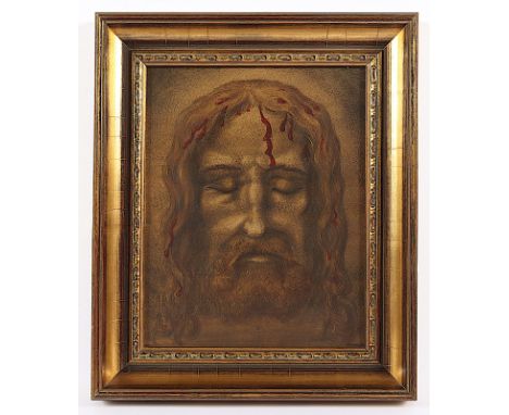 PEINER, Werner (1897-1984), "Vera Ikon - Der gegeißelte Christus", Tempera/Papier, 31 x 24,5, auf Platte aufgezogen, unten re