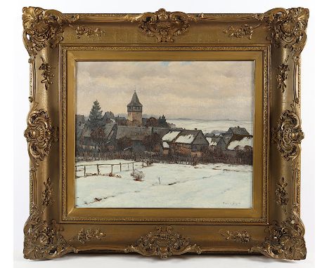 KLEIN VON DIEPOLD, Maximilian (1873-1949), "Winter in der Eifel", Öl/Lwd., 50 x 60, unten rechts signiert, R. 