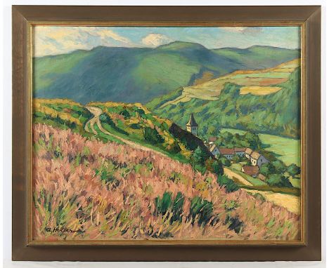 HOLLER, Alfred (1888-1954), "Heideweg bei Einruhr", Öl/Lwd., 58,5 x 73, unten links signiert, R. 