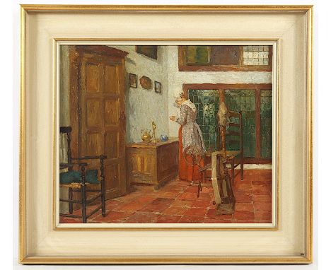 KIEDERICH, Franz (1873-1950), "Altfriesisches Interieur", Öl/Lwd., 38 x 45,5, unten rechts signiert, R. 