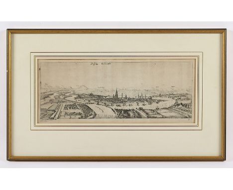 PROSPEKT WIEN, Kupferstich, 13,5 x 35, von Georg Matthäus Vischer, 17.Jh., R. 