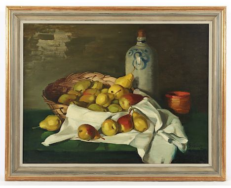 ESCHER, Anton (1895-1981), "Stilleben mit Birnen", Öl/Lwd., 45 x 60, unten rechts signiert, R. 