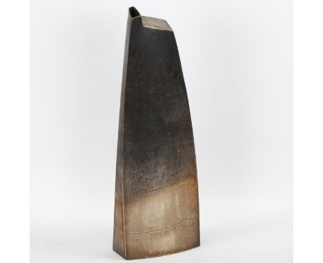 REBECCA GOULDSON,  hand built oxidised copper vessel, purchased 2005 Chelsea Crafts Fair with original paperwork, makers mark