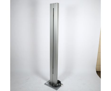 A Habitat aluminium floor lamp, label under base, height 182cmBody in good condition, untested, continental plug. 